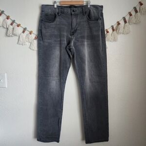 Lucky Brand 221 Original Straight Leg Gray Jeans Mens Casual 38 x 34 Stretchy